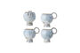 Miniature Cup Set of 4 in Blue Stoneware Avonlea Clipped