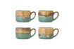 Miniature Cup set of 4 in green stoneware Sheen 1