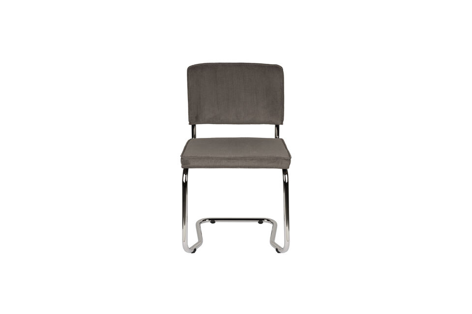 Dark grey fabric chair Ridge Kink Rib - 6