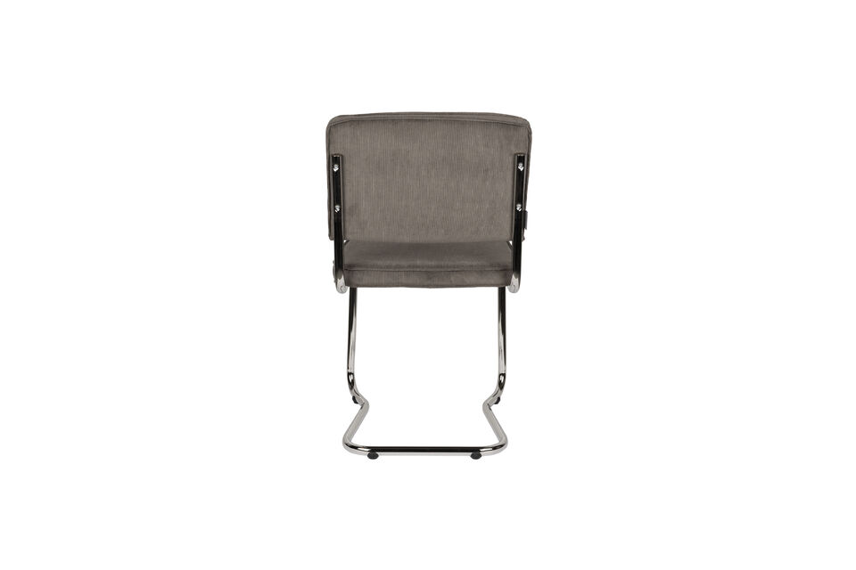 Dark grey fabric chair Ridge Kink Rib - 9