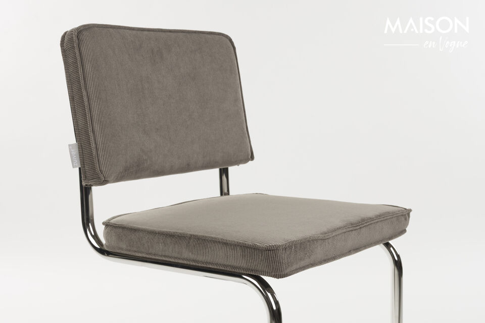 Dark grey fabric chair Ridge Kink Rib - 18