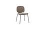 Miniature Dark sand fabric chair Carma Clipped