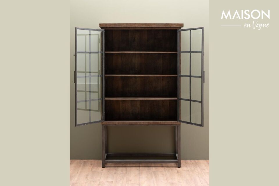 The warm brown color of the wood blends perfectly with different types of decor