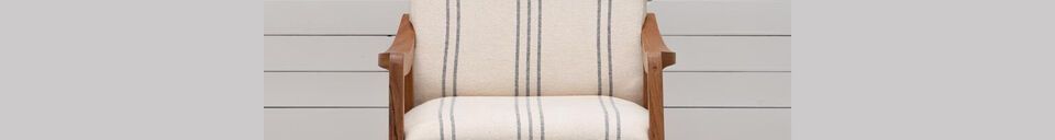 Material Details Darline light wood armchair