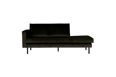Daybed izquierda terciopelo verde oscuro Rodeo