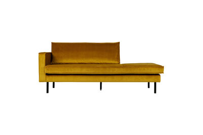 Daybed links Samt Ockergelb Rodeo