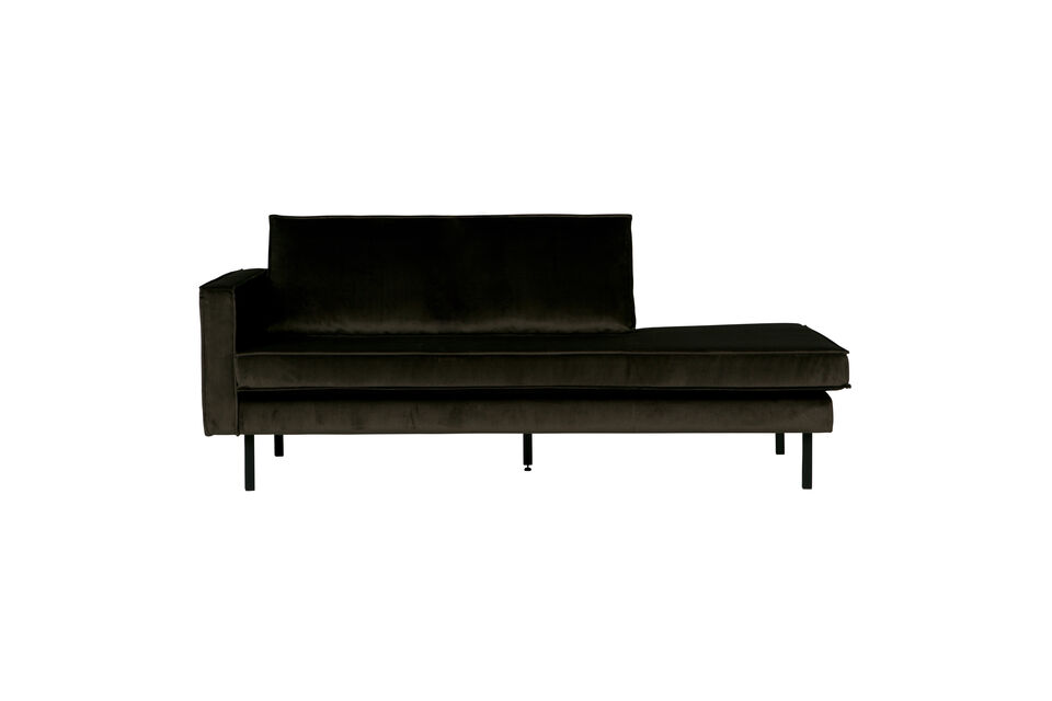 Daybed sinistra velluto verde scuro Rodeo Woood