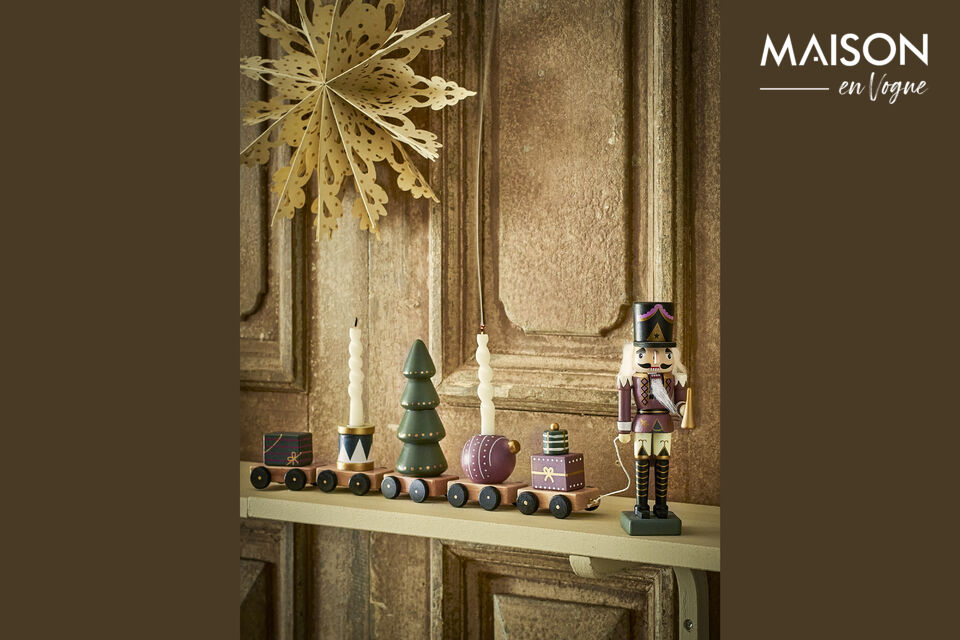 La Decoración Vadim de Bloomingville es una pieza decorativa de madera diseñada con la forma de un