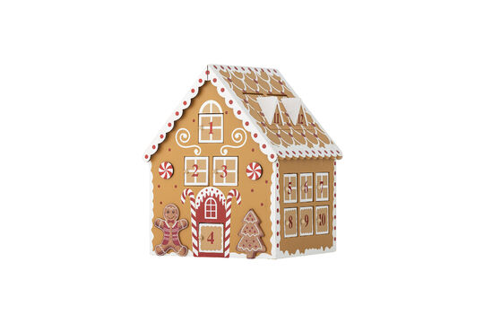 Decorative calendar in brown MDF Ginnie Clipped