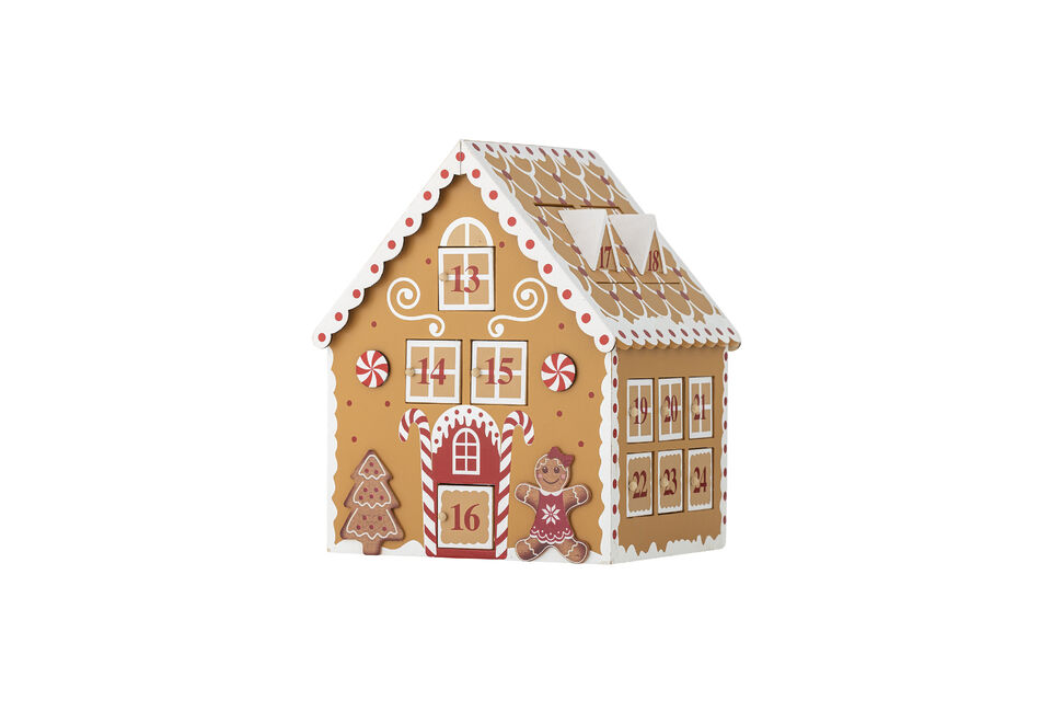 Decorative calendar in brown MDF Ginnie - 4