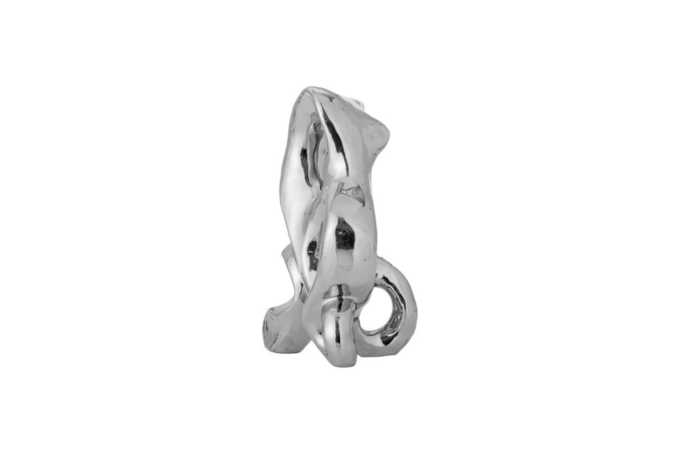 Decorative object H27 cm in silver stoneware Vinini - 3