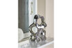 Miniature Decorative object H27 cm in silver stoneware Vinini 2
