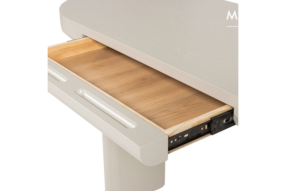 The \'dust\' colour gives the desk a fresh look that combines well with other furniture