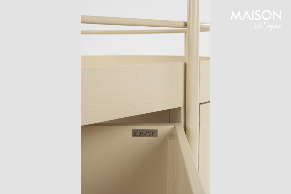 Desserte en acier beige Trolley - 9