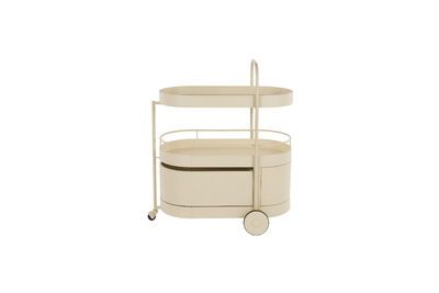 Desserte en acier beige Trolley