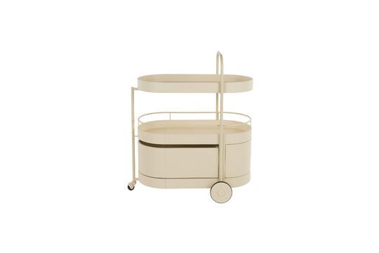 Desserte en acier beige Trolley