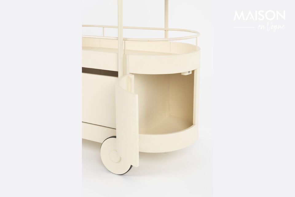Desserte en acier beige Trolley - 10
