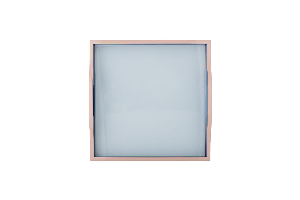 Het Tamsi dienblad van Bloomingville overtuigt door een strak color-block design met een blauwe