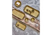 Miniatuur Dienbladen (Set van 3) Aluminium Goudkleurig HDPlato 2