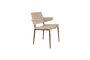 Miniature Dining armchair in beige fabric Portland Clipped