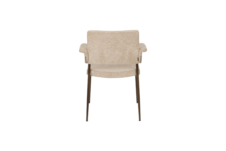 The coarsely woven fabric feels delightfully soft and pairs beautifully with the antique finish of