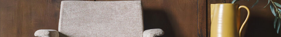 Material Details Dining armchair in beige fabric Portland