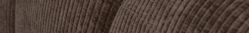 Material Details Dining bench 164 cm brown rib fabric MOJO