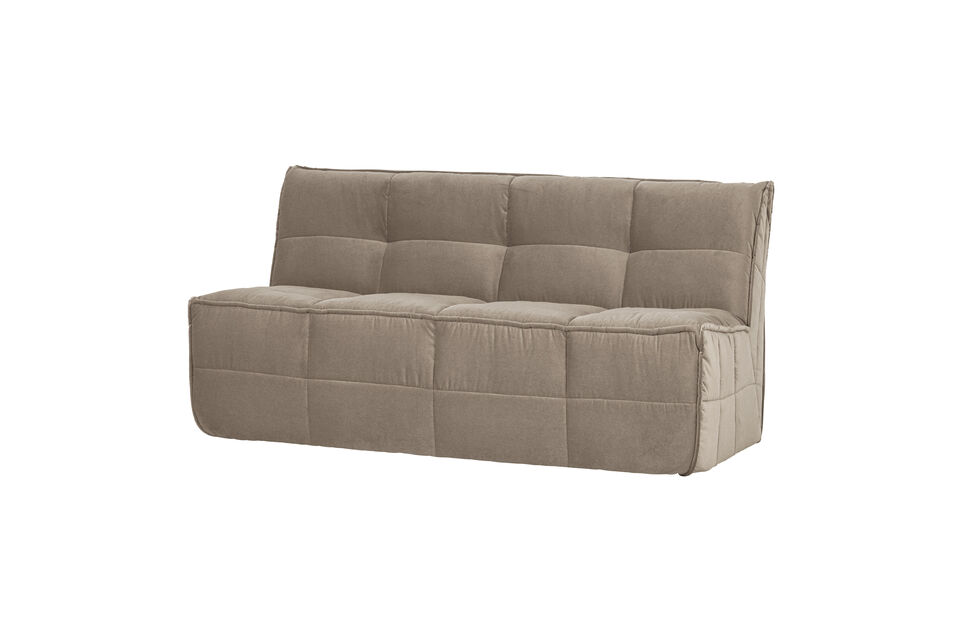 Dining bench 164 cm velvet warm taupe CLUSTER Vtwonen
