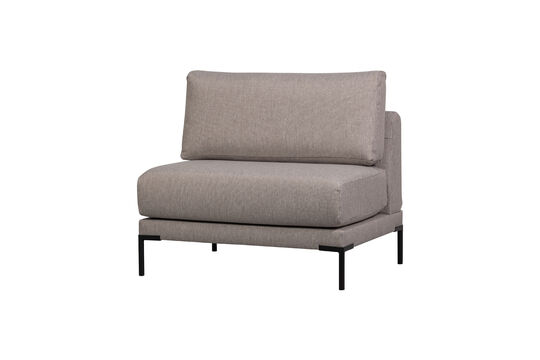 Dining bench element 100 cm taupe fabric Couple Clipped