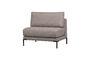 Miniature Dining bench element 100 cm taupe fabric Couple Clipped