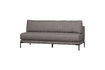Miniature Dining bench element 200 cm grey fabric Couple 1