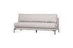 Miniature Dining bench element 200 cm Light Grey Fabric COUPLE 1