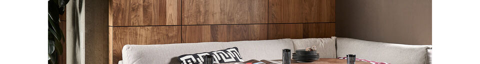 Material Details Dining bench element 200 cm Light Grey Fabric COUPLE