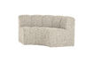 Miniature Dining bench half round backrest bouclé beige Mojo 1