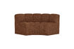 Miniature Dining bench half round backrest bouclé rust brown Mojo 2