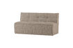 Miniature Dining bench with backrest 164 cm bouclé khaki brown CLUSTER 1