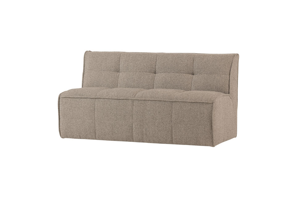Dining bench with backrest 164 cm bouclé khaki brown CLUSTER Vtwonen