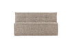 Miniature Dining bench with backrest 164 cm bouclé khaki brown CLUSTER 2