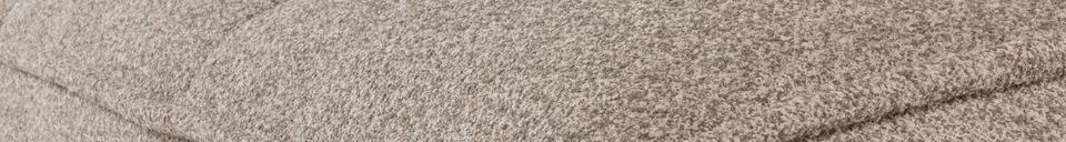Material Details Dining bench with backrest 164 cm bouclé khaki brown CLUSTER