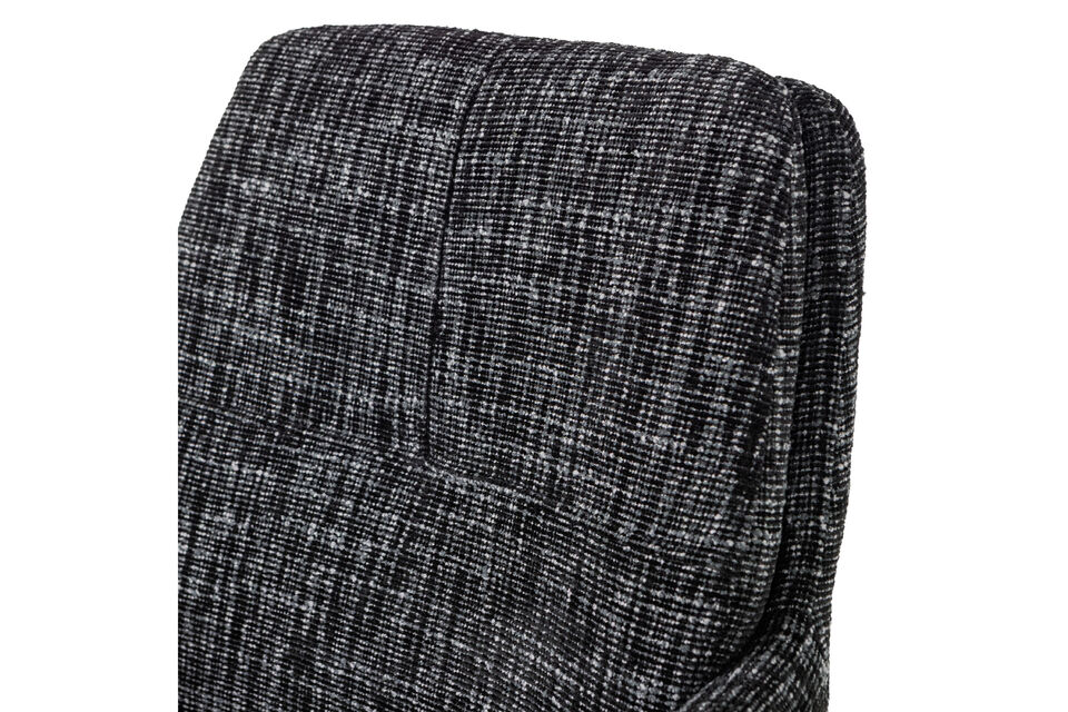 Material The chair is upholstered in 100% polyester melange fabric