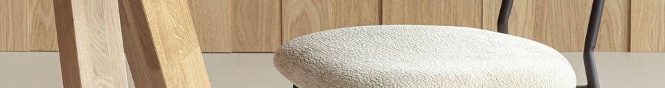 Material Details Dining chair chenille natural KJELD