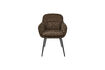 Miniature Dining chair chenille warm brown Runa 4