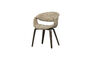 Miniature Dining chair dark brown wood sand YOSSI Clipped