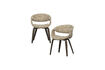 Miniature Dining chair dark brown wood sand YOSSI 3