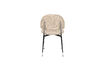 Miniature Dining chair in beige polyester and silver metal Sunrise 5