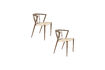 Miniature Dining chair in brown metal and woven paper Che 7