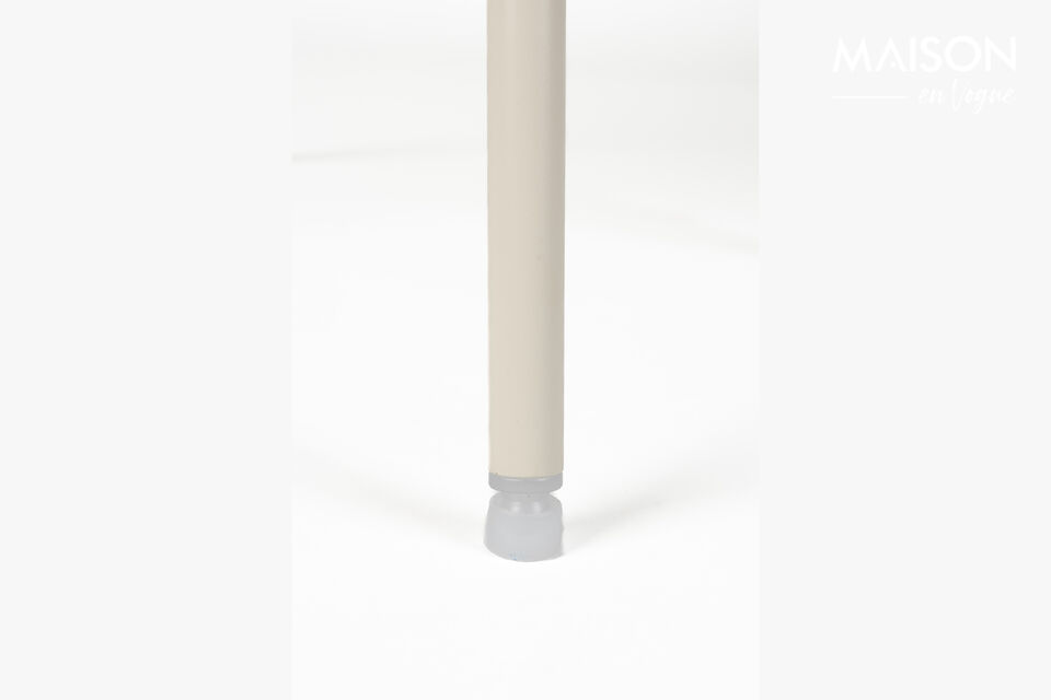 Dining chair in off white metal Marion - 8