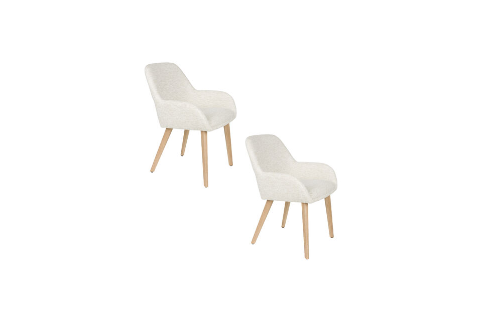 Available in two fashionable colors: off-white and light brown