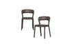 Miniature Dining chair leatherlook black/grey NOBLE 4