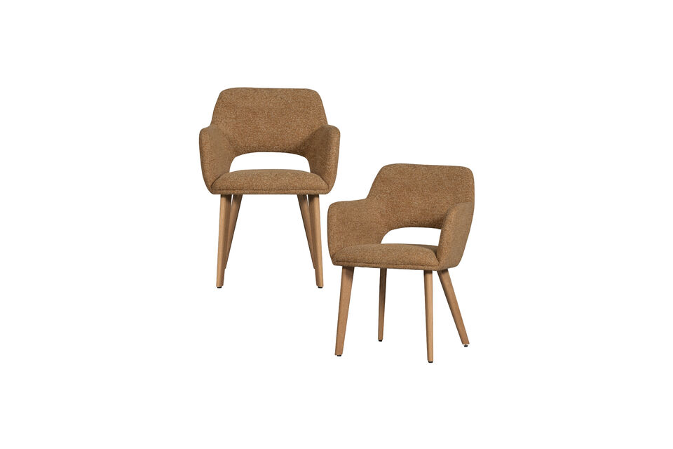 Modern dining chair with a soft grip Upholstered in Anil fabric (100% PES) Available in several
